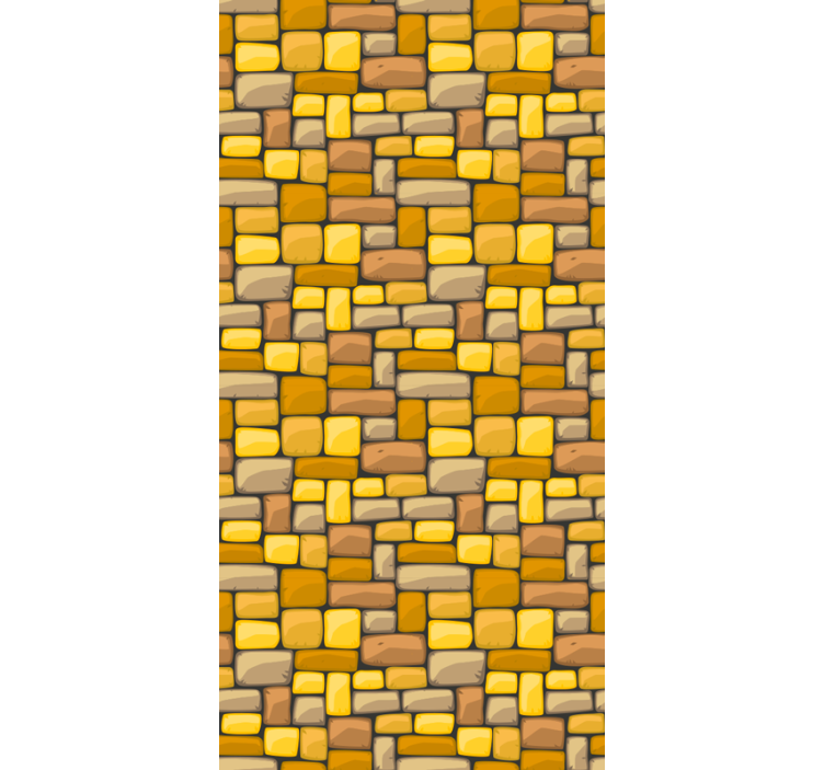 Estore de rolo texturas e padrões mosaico amarelo retangular - TenStickers