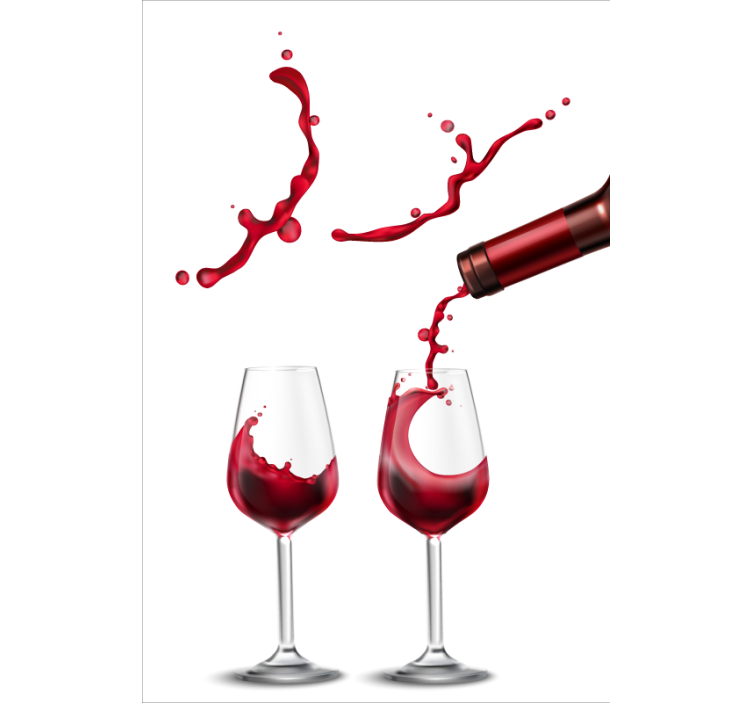 Taças de vinho divertidas sala de jantar cega - TenStickers