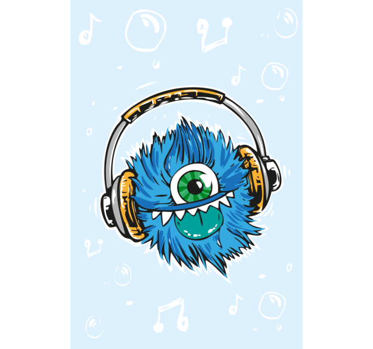Estore de rolo divertidos fones de ouvido monstro - TenStickers