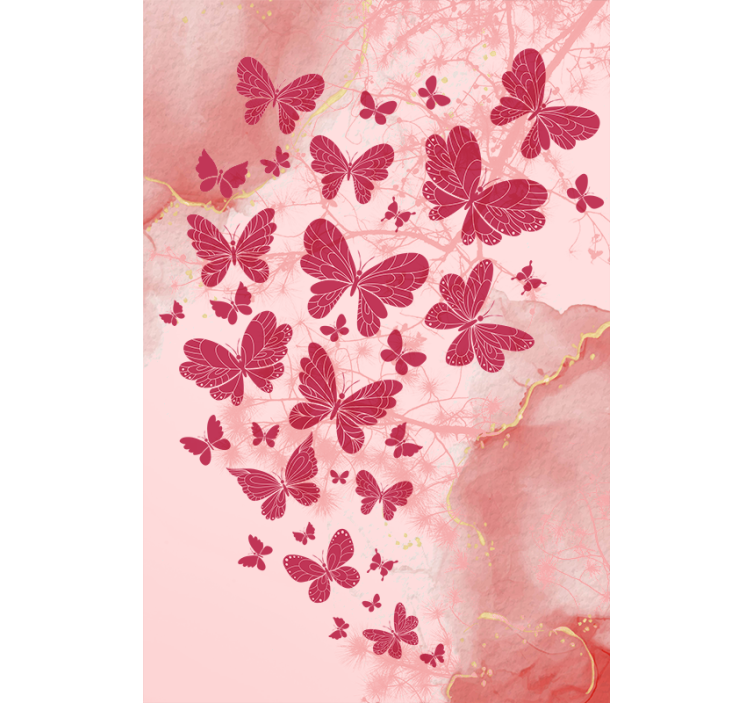 Elegante borboleta rosa borboleta cego - TenStickers
