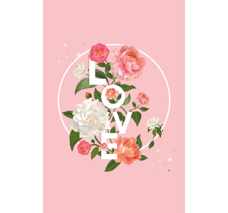 Emblema de amor floral flor cego - TenStickers