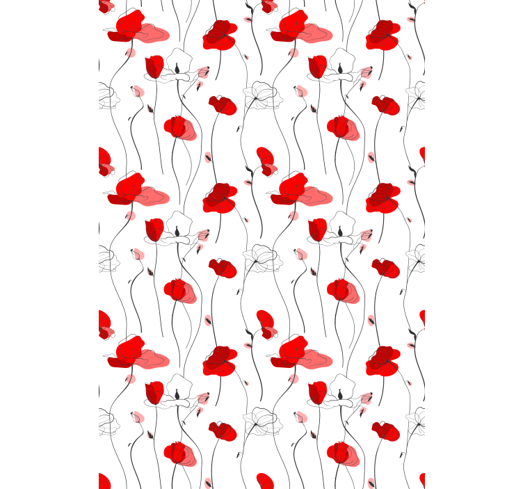 Desenho de flores de papoula cego - TenStickers