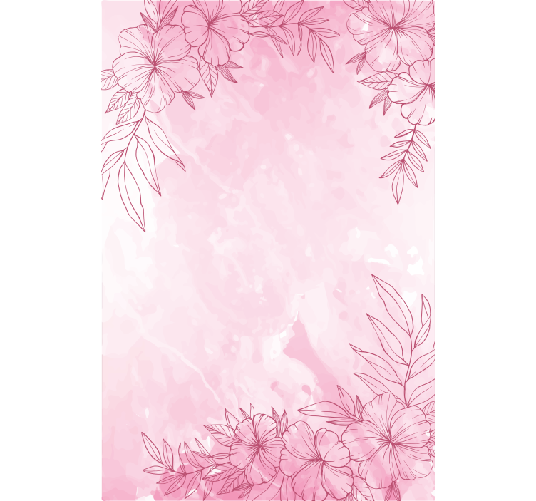 Aquarela flores rosa e cego para plantas - TenStickers
