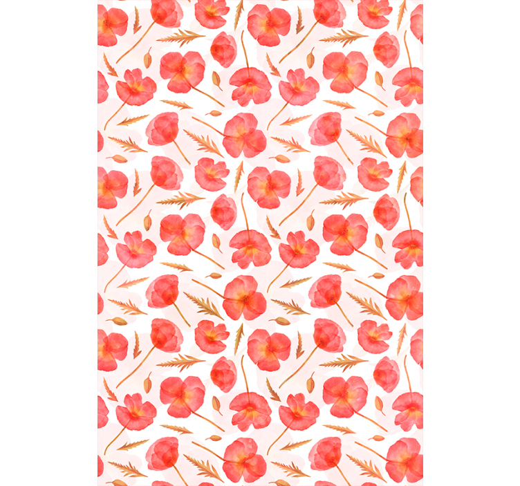 Estore de rolo flores e plantas padrões florais delicados - TenStickers