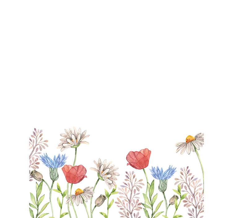Aquarela flores da primavera e plantas cegas - TenStickers