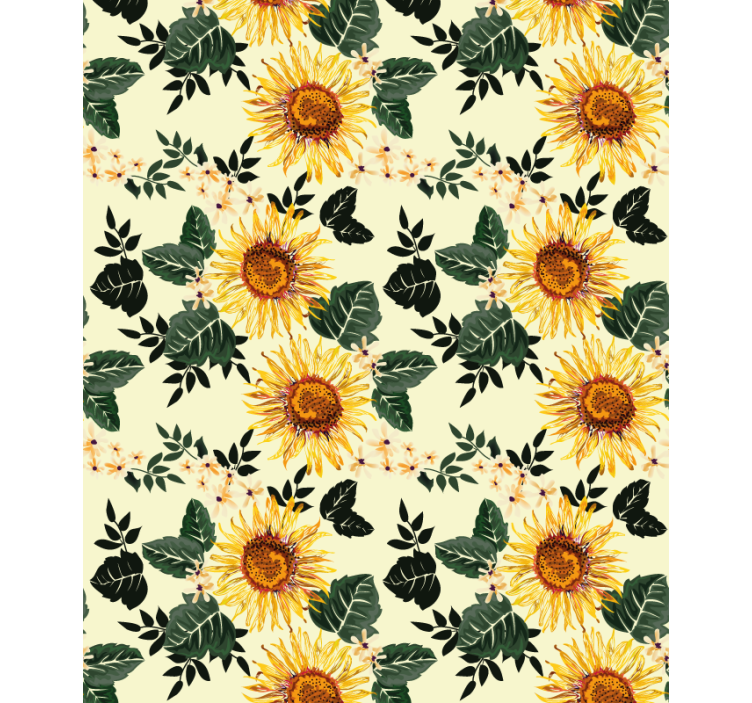 Cortina de flor de girassol vintage - TenStickers