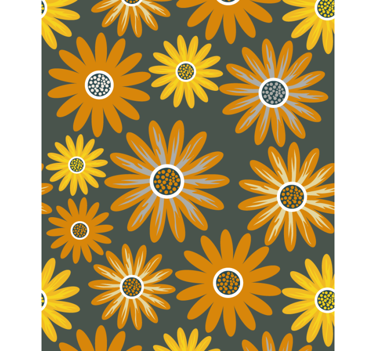 Margarida laranja flores flor cego - TenStickers