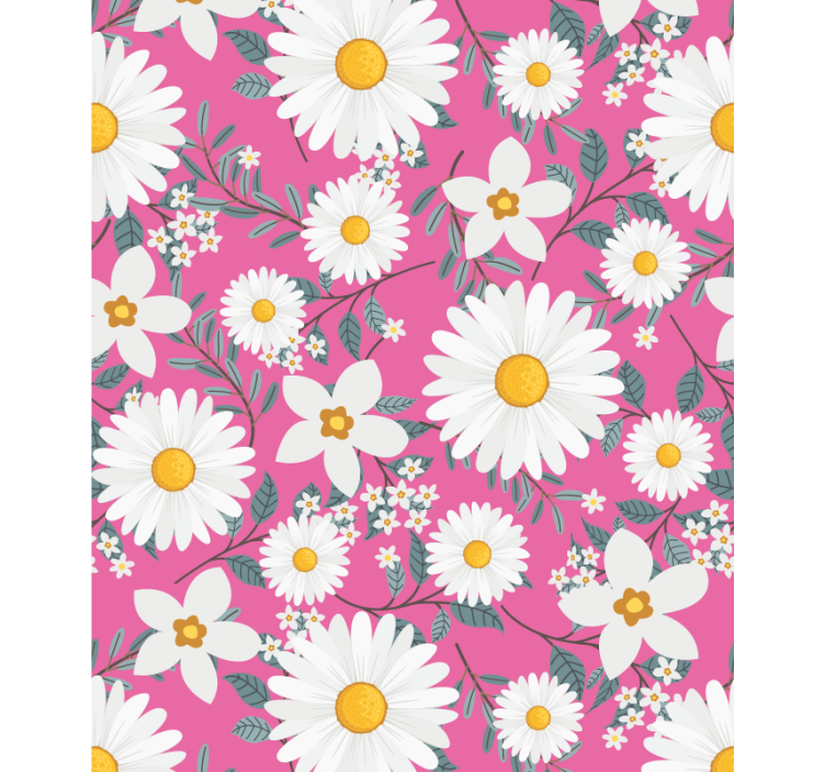 Margarida flores rosa flor cego - TenStickers