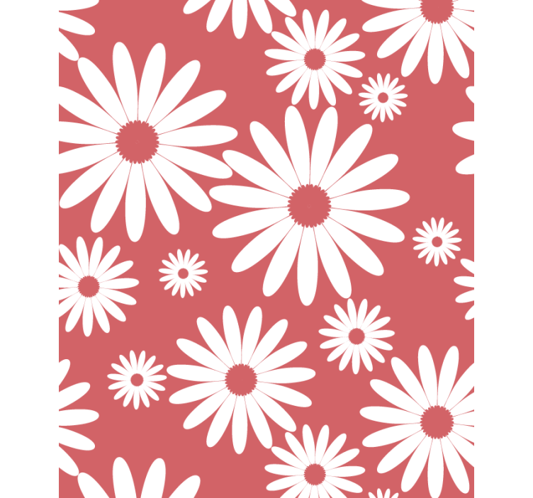 Margarida vermelha flores flor cego - TenStickers