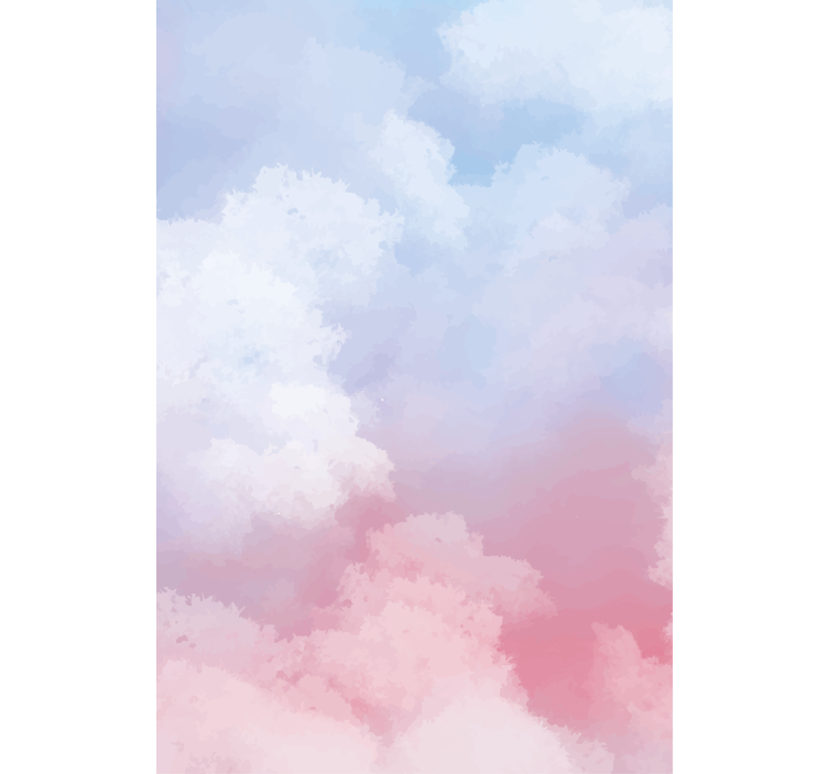 Estor do quarto principal pintado à mão com nuvens do céu - TenStickers