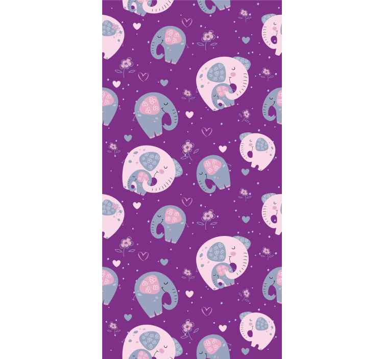 Elefantes roxos, crianças cegas - TenStickers