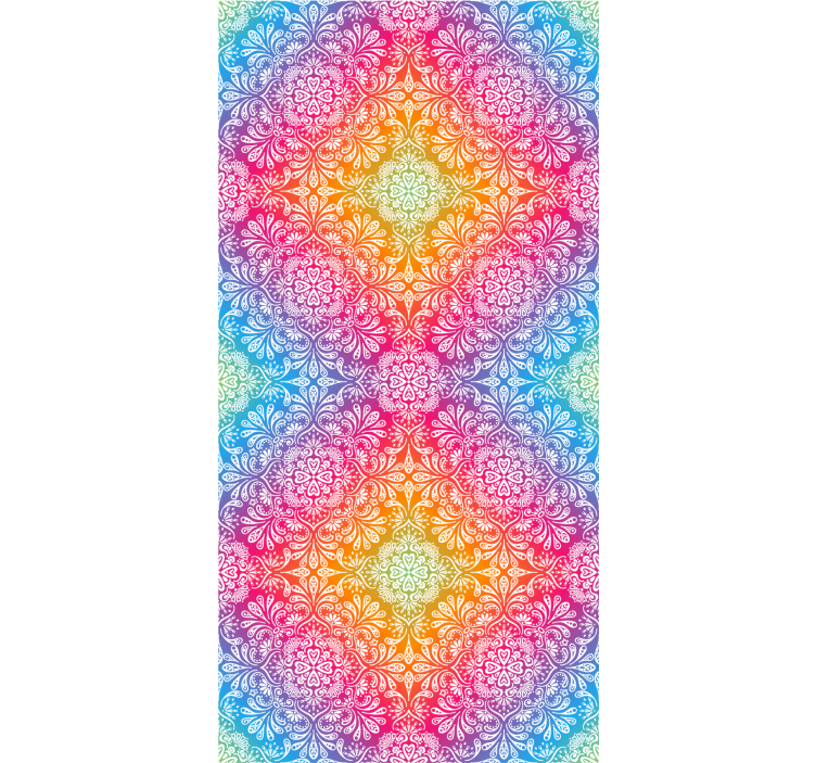 Estor do quarto principal com símbolos coloridos da mandala - TenStickers
