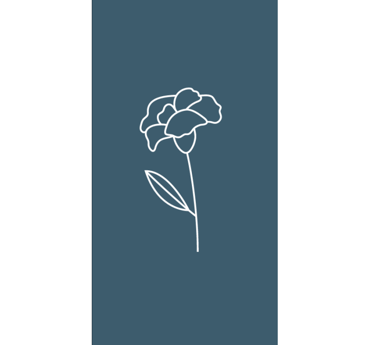 Estore de rolo flores e plantas contorno único - TenStickers