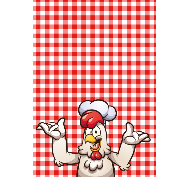 Desenho animado frango cozinhar vários animais cegos - TenStickers