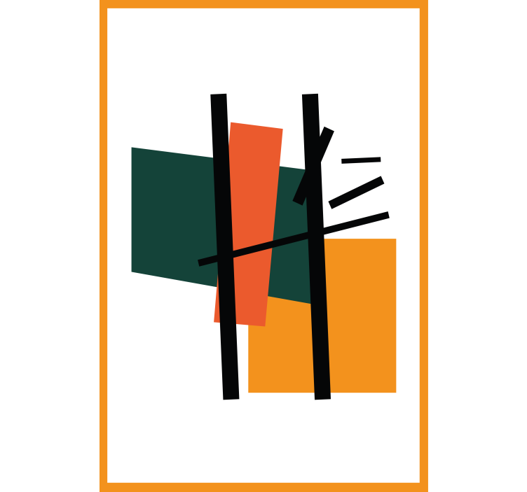 Estore de rolo modernos composição de blocos geométricos - TenStickers