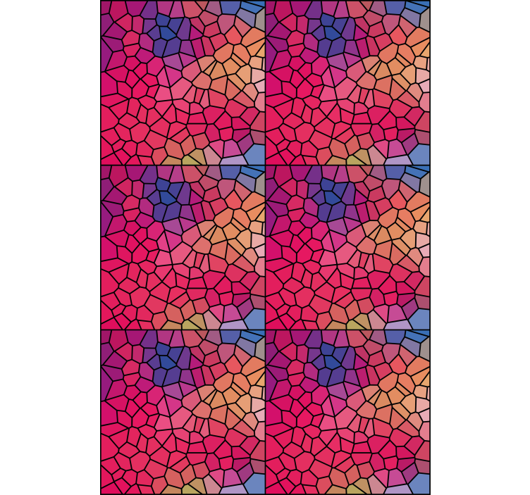 Estore de rolo texturas e padrões padrão de cores em mosaico - TenStickers