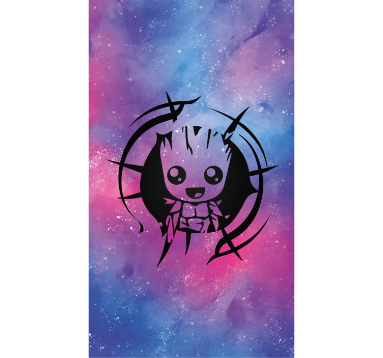 Baby groot espreitando cortinas de rolo originais - TenStickers