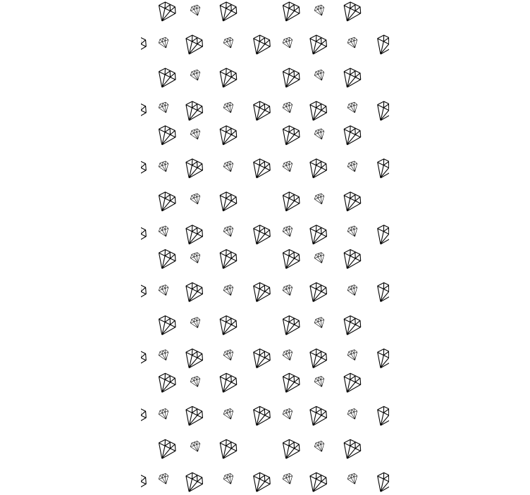 Estore de rolo original diamantes pretos e brancos - TenStickers