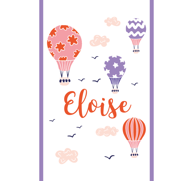 Estore de rolo infantil balões de ar quente personalizados - TenStickers