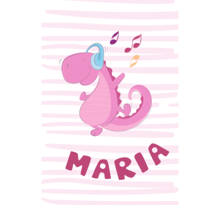 Estore de rolo dinossauros dinossauro doce com nome - TenStickers