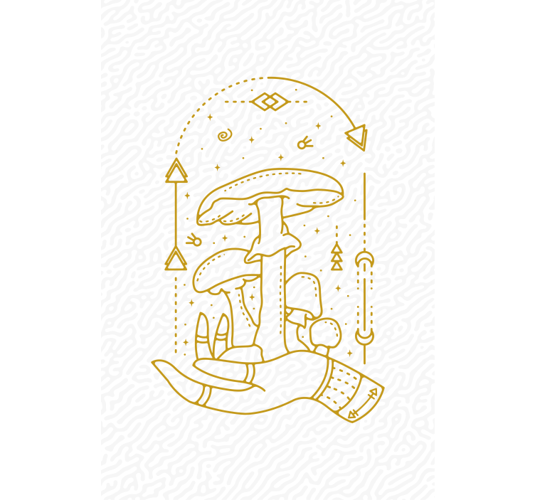 Estore de rolo flores e plantas oferta de mão de cogumelo - TenStickers