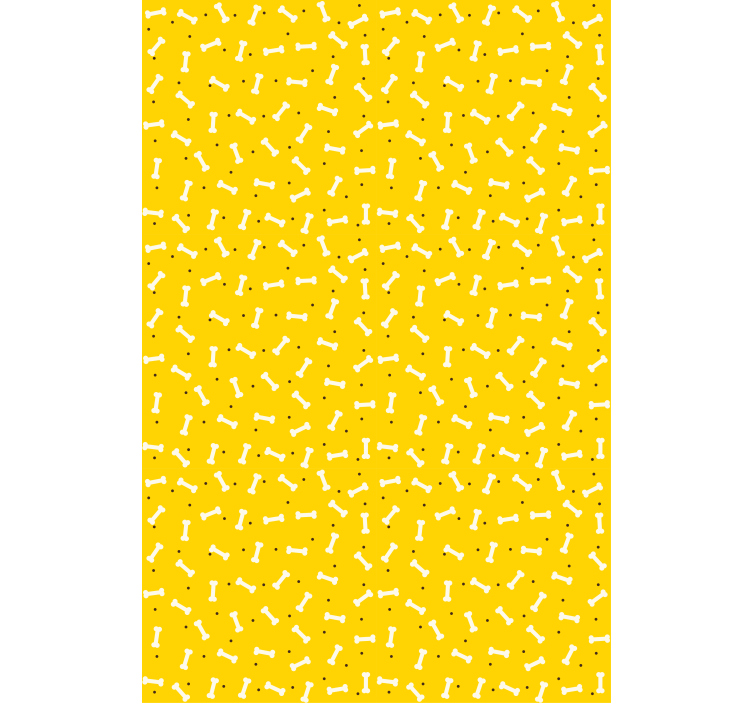 Fofo fundo amarelo osso de cão cego - TenStickers