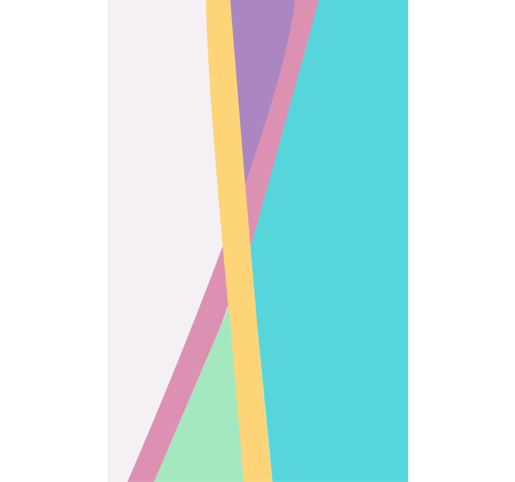 Cortina colorida da sala de estar com fundo colorido - TenStickers