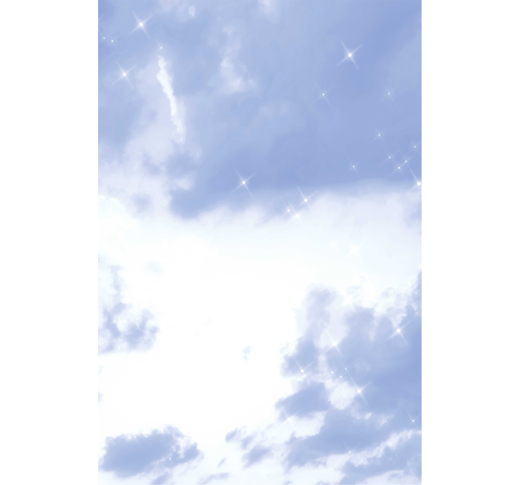 Estor nuvem céu azul claro realista - TenStickers