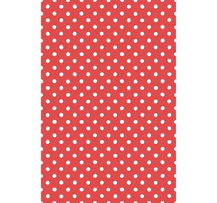 Branco retro bolinhas fundo vermelho cego - TenStickers