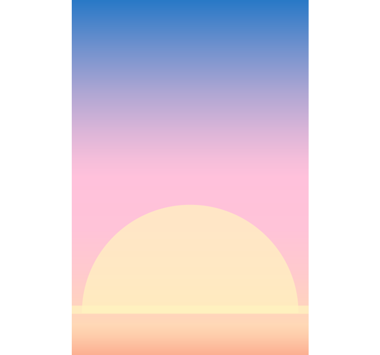 Estore de rolo com desenhos pôr do sol horizonte - TenStickers
