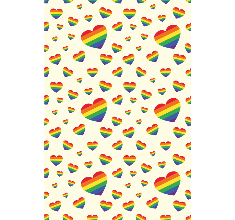 Bandeira do orgulho gay em formato de coração cego - TenStickers