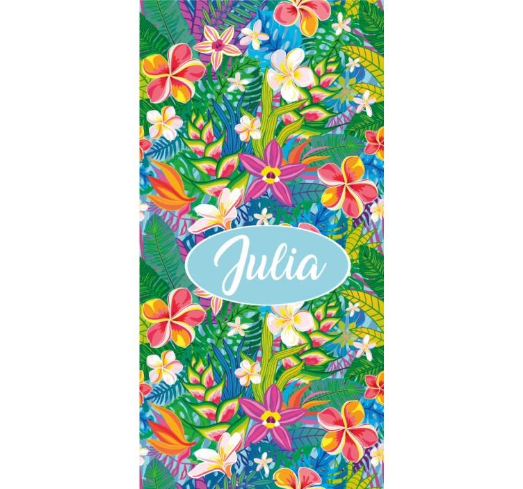 Estore de rolo flores e plantas arranjo floral tropical - TenStickers