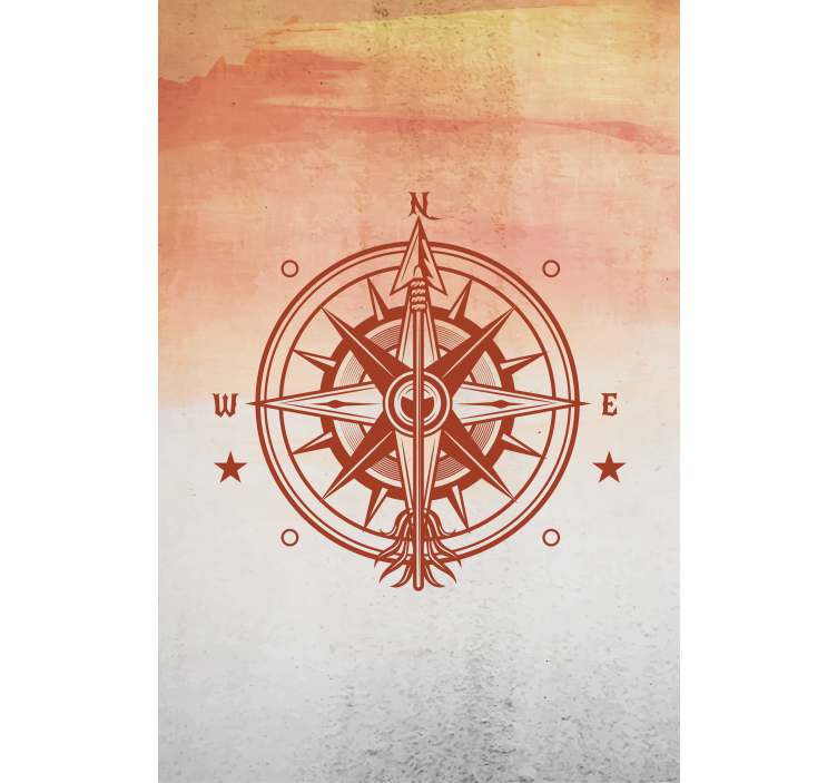 Estore de rolo do mapa mundial navegação por bússola - TenStickers