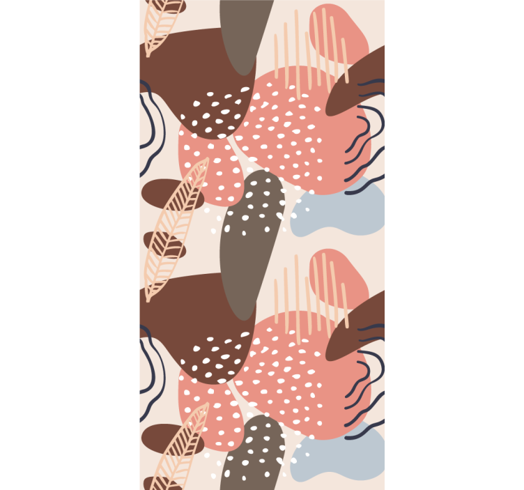 Estore de rolo modernos formas de padrões orgânicos - TenStickers