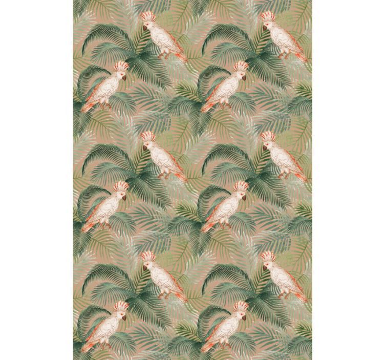 Estores de rolo de animais cacatua e folhas - TenStickers