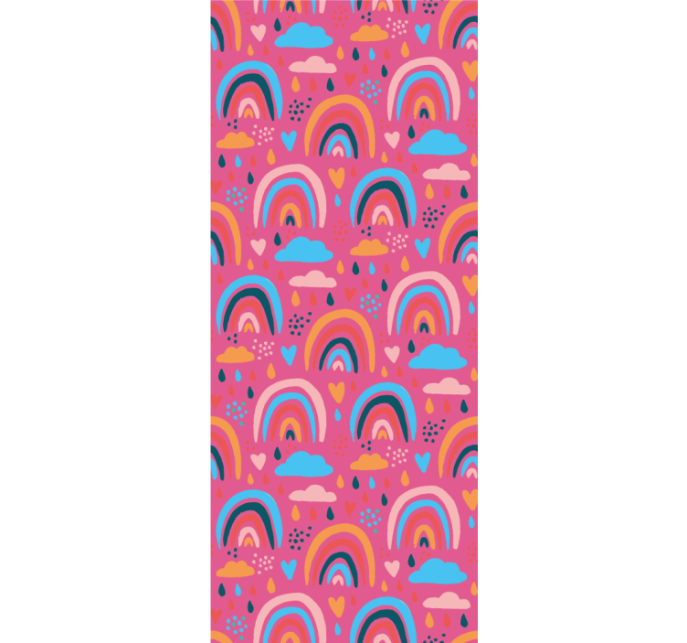 Estore de rolo infantil padrão de arco-íris colorido - TenStickers