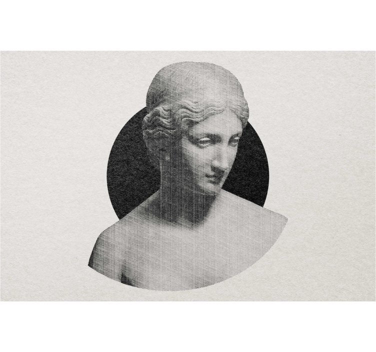 Estátua grega em gravura estilo quarto cego - TenStickers