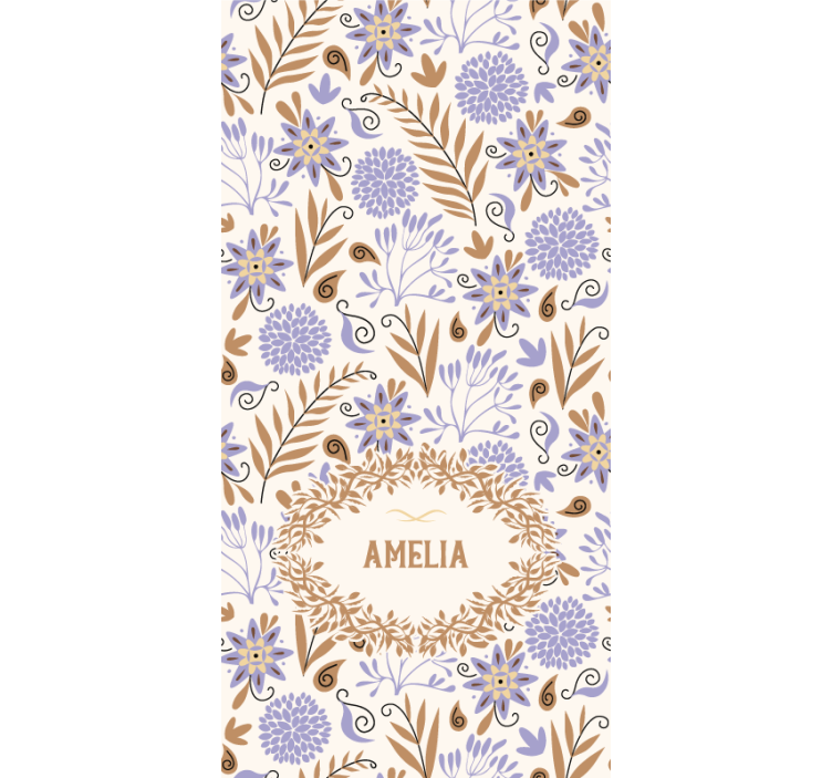 Estore de rolo florais design floral personalizado - TenStickers