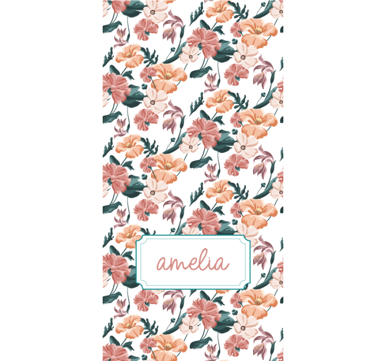 Estore de rolo flores e plantas design elegante de primavera - TenStickers