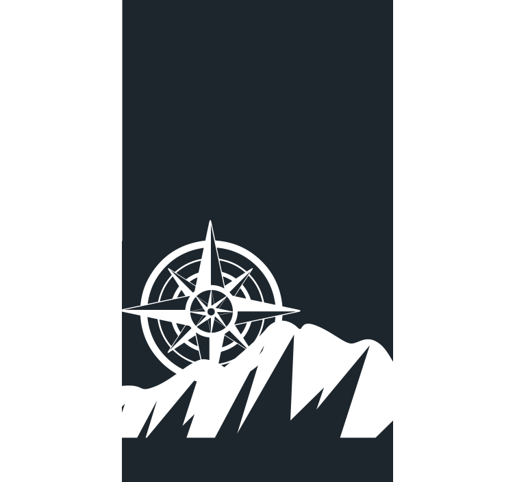 Cortina de rolo original de montanha e bússola - TenStickers