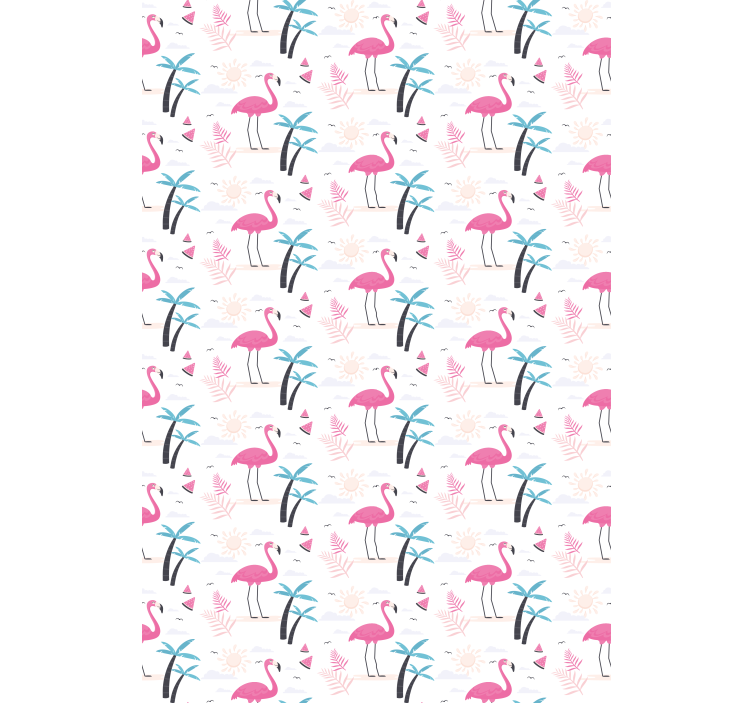 Estores de rolo de animais padrão tropical de flamingo - TenStickers