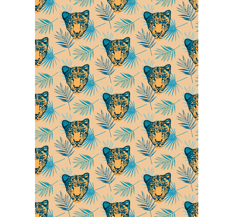 Estores de rolo de animais padrão de cabeça de leopardo - TenStickers