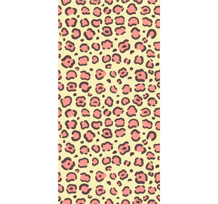 Estore de rolo animais variados leopardo rosa e amarelo - TenStickers