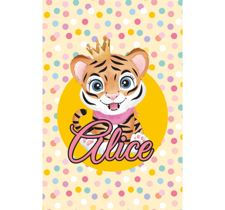 Tigre fofo para menina com cego de berçário - TenStickers