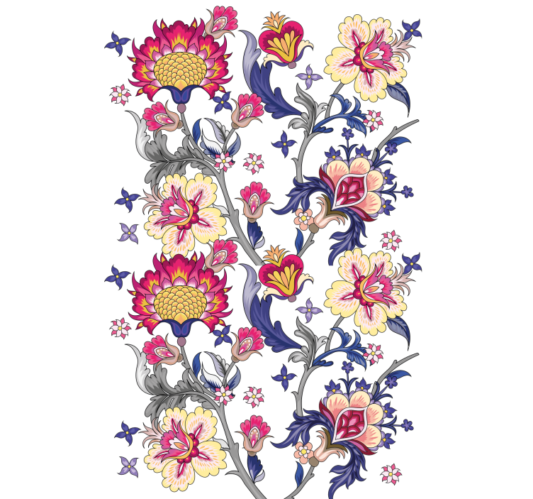 Estore de rolo florais arranjo floral vibrante - TenStickers