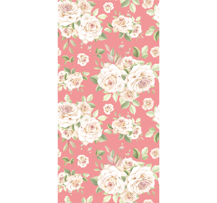 Estore de rolo sala de jantar padrão floral de rosas - TenStickers