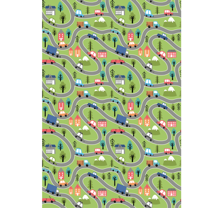 Estore de rolo infantil estradas de veículos coloridas - TenStickers