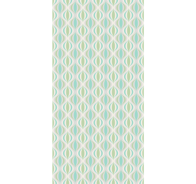 Cortina de rolo vintage com padrão dos anos 70 em cores claras - TenStickers