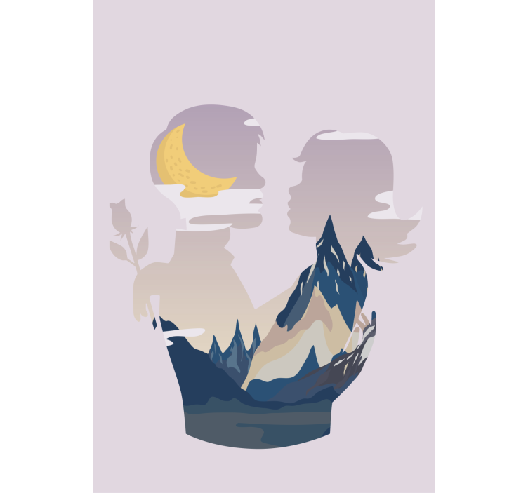 Estore de rolo original cena de montanhas noturnas - TenStickers