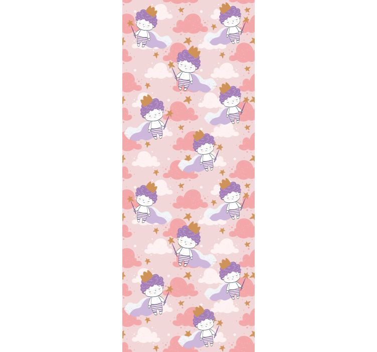 Estore de rolo infantil princesas fofinhas e nuvens - TenStickers